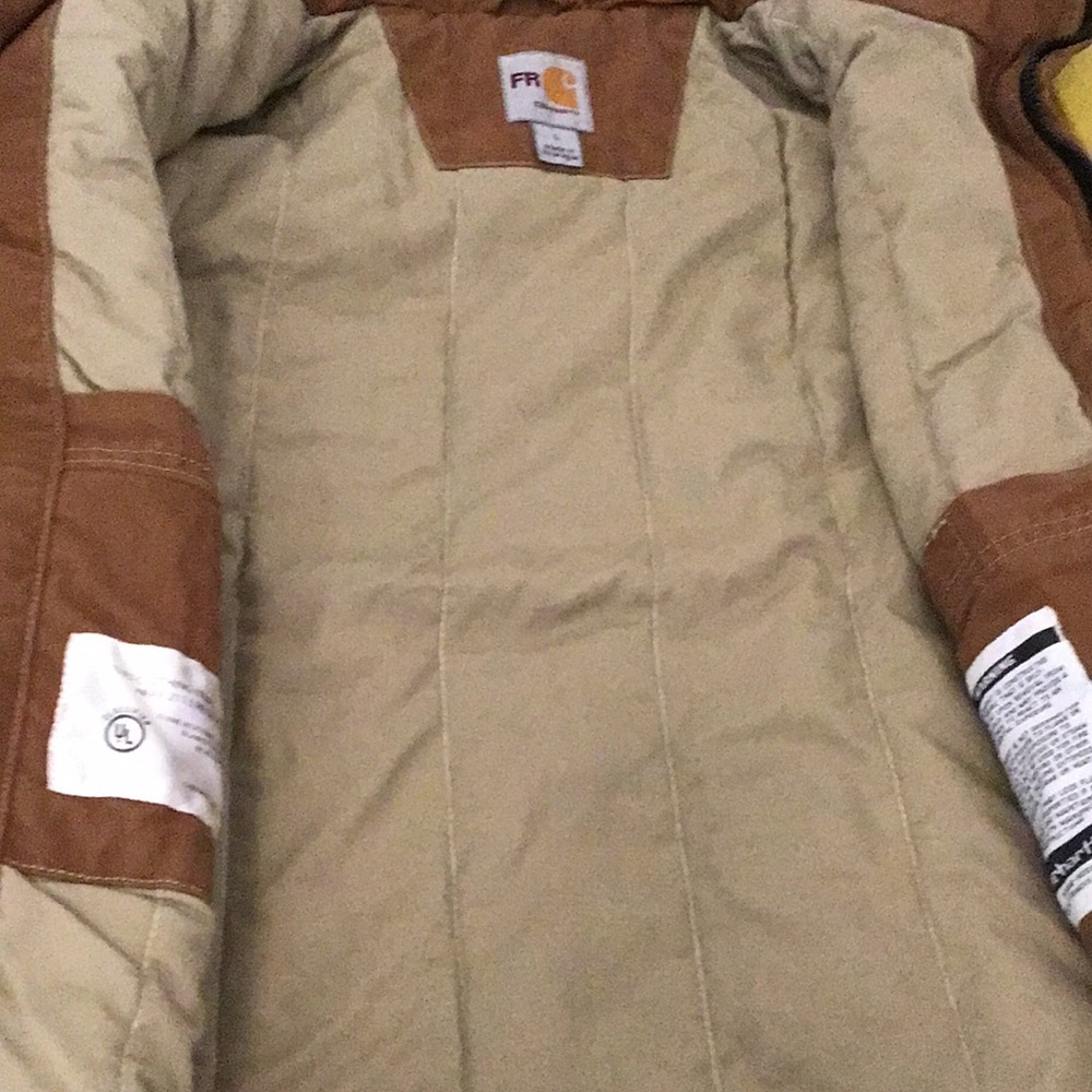 Carhartt Men's Vest LARGE Brown FR Fire Resistant Duck Insulated Workwear - Picture 10 of 10